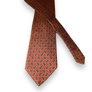 Red Paisley Brooks Brooks Brothers Neck Tie Handmade in America
